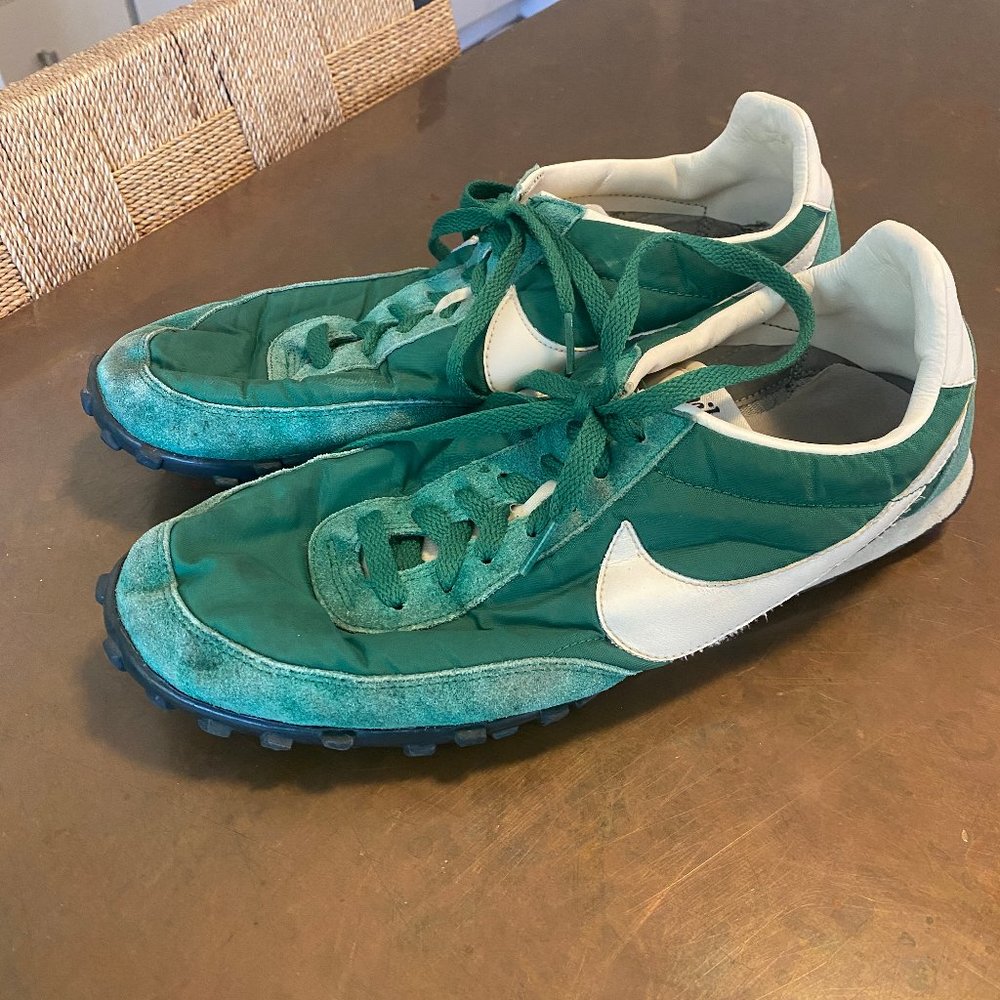 Vintage NIKE x JCREW Waffle Racer Green / White - Mens Size 10